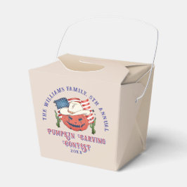 Moderne Patriottische Pompoen Showdown Halloween Bedankdoosjes