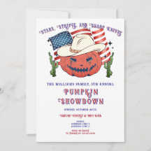 Moderne Patriottische Pompoen Showdown Halloween