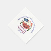 Moderne Patriottische Pompoen Showdown Halloween Servet (Hoek)