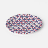 Moderne patriottische sterren en Stripes Red White Papieren Bordje (Gekanteld)