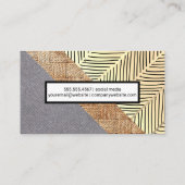 Moderne patronen en materialen visitekaartje (Achterkant)