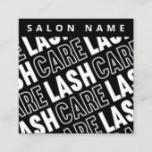 Moderne patronen Eyelash Extensions Lash Aftercare Vierkante Visitekaartje (Voorkant)