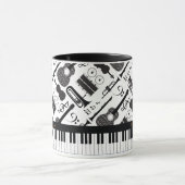 Moderne patronen voor zwarte en witte muziekinstru mok (Midden)