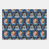 Moderne patroon donkerblauw elke willekeurige gebe inpakpapier vel (Voorkant 3)