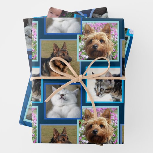 Moderne patroon donkerblauw elke willekeurige gebe inpakpapier vel (In situ)