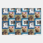 Moderne patroon donkerblauw elke willekeurige gebe inpakpapier vel (Voorkant)