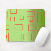 Moderne Patroon Groen Geometrisch Ontwerp Mousepad Muismat (Met muis)