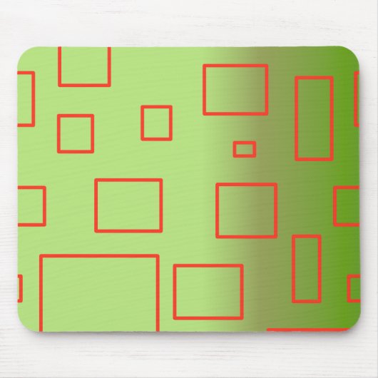 Moderne Patroon Groen Geometrisch Ontwerp Mousepad Muismat (Voorkant)
