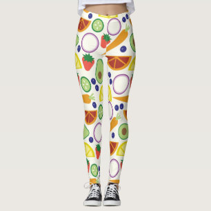 Moderne patroon groenten en fruit leggings