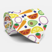 Moderne patroon groenten en fruit stropdas (Opgerold)