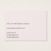 Moderne patroon rode halsketting armband displayka visitekaartje (Achterkant)