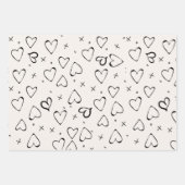 Moderne patroon schattige roze stippen 21e verjaar inpakpapier vel (Voorkant 3)