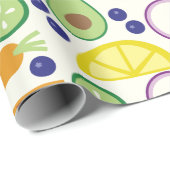 Moderne patroon voor groenten en fruit cadeaupapier (Rol Hoek)