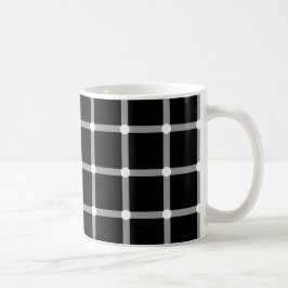 Moderne patroon zwart + witte punt optische illusi koffiemok
