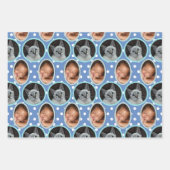 Moderne Patroonlichtblauw Elke kans 9 Foto Inpakpapier Vel (Voorkant 3)