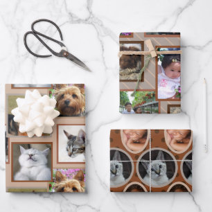 Moderne patroonneutraal elke voorval 9 Foto Inpakpapier Vel