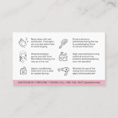 Moderne Patroonroze haarverruimingen na zorgverlen Visitekaartje (Achterkant)