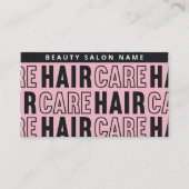 Moderne Patroonroze haarverruimingen na zorgverlen Visitekaartje (Voorkant)