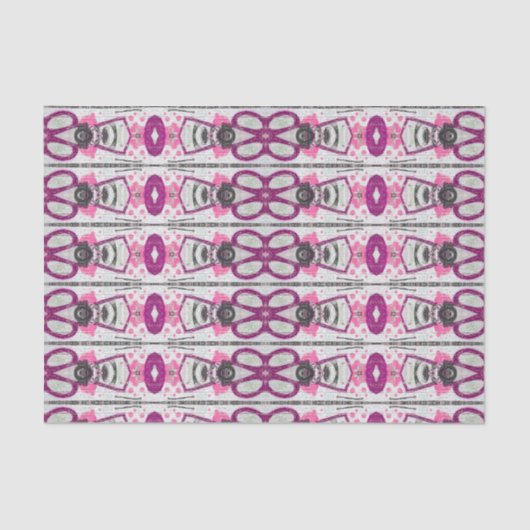 Moderne  Patroonroze witte Paars ontkoppeling Tissuepapier (Voorkant)