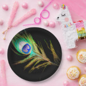 Moderne pauw papieren bordje (Feest)