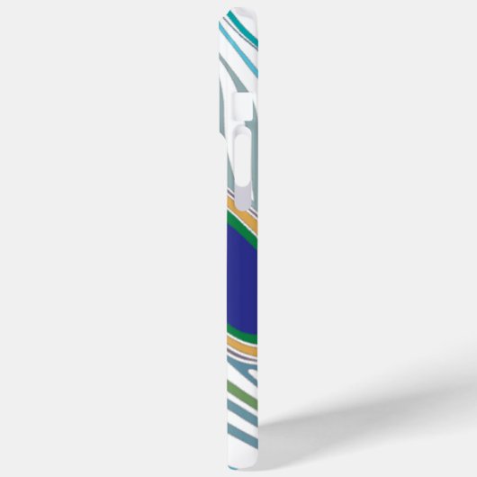 Moderne pauwenveer gepersonaliseerde damast telefo Case-Mate iPhone case (Achterkant / Links)