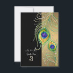 Moderne pauwenveren Faux Jewel Place Kaarten<br><div class="desc">OPMERKING: Dit is een platte gedrukte kaart, er zijn geen verhoogde of gelaagde elementen, metallic inkten of juwelen in het ontwerp. U moet elke naam één voor één invoeren en in uw winkelzorg plaatsen. Dit zijn DIY gevouwen tentkaarten gepersonaliseerde plaatskaarten voor recepties, vrijgezellenfeesten, douches voor koppels of officiële zwarte stropdas...</div>