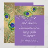 Moderne Pauwenveren Nep Sierrol Krul Kaart (Voorkant / Achterkant)