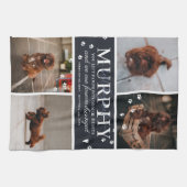 Moderne Paw Drukt persoonlijke foto van voetgedenk Theedoek (Horizontaal)