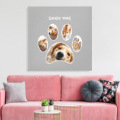Moderne Paw Print Custom Pet Name Photo Collage (Insitu (Woonkamer))