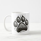 Moderne Paw Print Mok – Uniek Dierenvriend cadeau (Links)