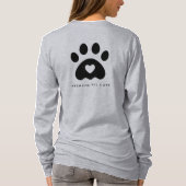 Moderne Paw Print Pet Care Dog Walker Business Log T-shirt (Achterkant)