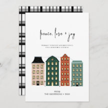Moderne Peace Love & Joy-kerststad