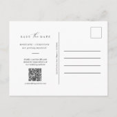 Moderne Peach Arch Foto QR Code Sla de datum op P Briefkaart (Achterkant)