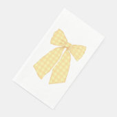 Moderne  Peach Gingham Romantische Coquette Bow Servet (Hoek)