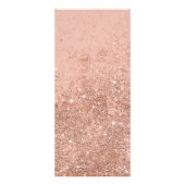 Moderne peach Glitter Salon Price List-rackkaart Reclamekaart (Achterkant)
