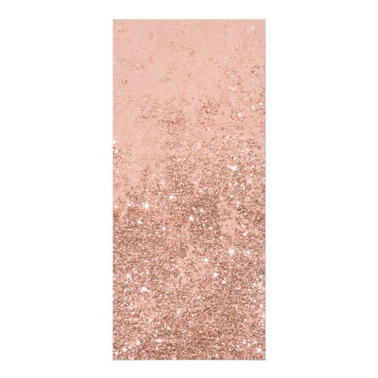 Moderne peach Glitter Salon Price List-rackkaart Reclamekaart (Achterkant)