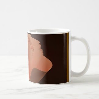"Moderne Peach Ruffle Abstracte kunst Mok" Koffiemok