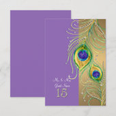 Moderne Peacock Feather DIY persoonlijke plaatskaa Kaart (Voorkant / Achterkant)