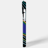 Moderne Peacock Feather gepersonaliseerde Damask i Case-Mate iPhone Case (Achterkant / Links)