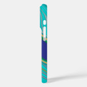 Moderne Peacock Feather gepersonaliseerde Damask i Case-Mate iPhone Case (Achterkant / Links)