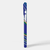 Moderne Peacock Feather gepersonaliseerde Damask i Case-Mate iPhone Case (Achterkant / Links)