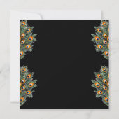 Moderne Peacock Feathers Corporate Kerstfeest Kaart (Achterkant)