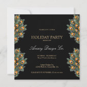 Moderne Peacock Feathers Corporate Kerstfeest Kaart (Voorkant)