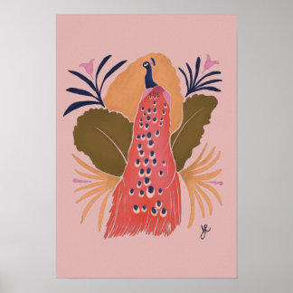 Moderne Peacock Wall Art Poster