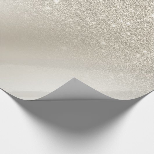 moderne pearl glitter iory ombre gradiënt metaal cadeaupapier (Hoek)