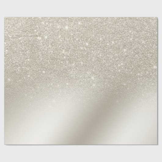 moderne pearl glitter iory ombre gradiënt metaal cadeaupapier (Vlak)