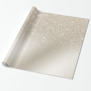 moderne pearl glitter iory ombre gradiënt metaal cadeaupapier