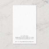 Moderne Pearlescent Ketting Display Kaart Visitekaartje (Achterkant)