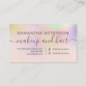 Moderne peerl nacre holographic ombre professional afsprakenkaartje (Achterkant)