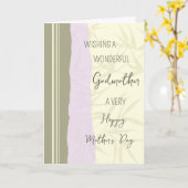 Moderne peetmoeder Happy Moederdag Kaart (Gele Bloem)